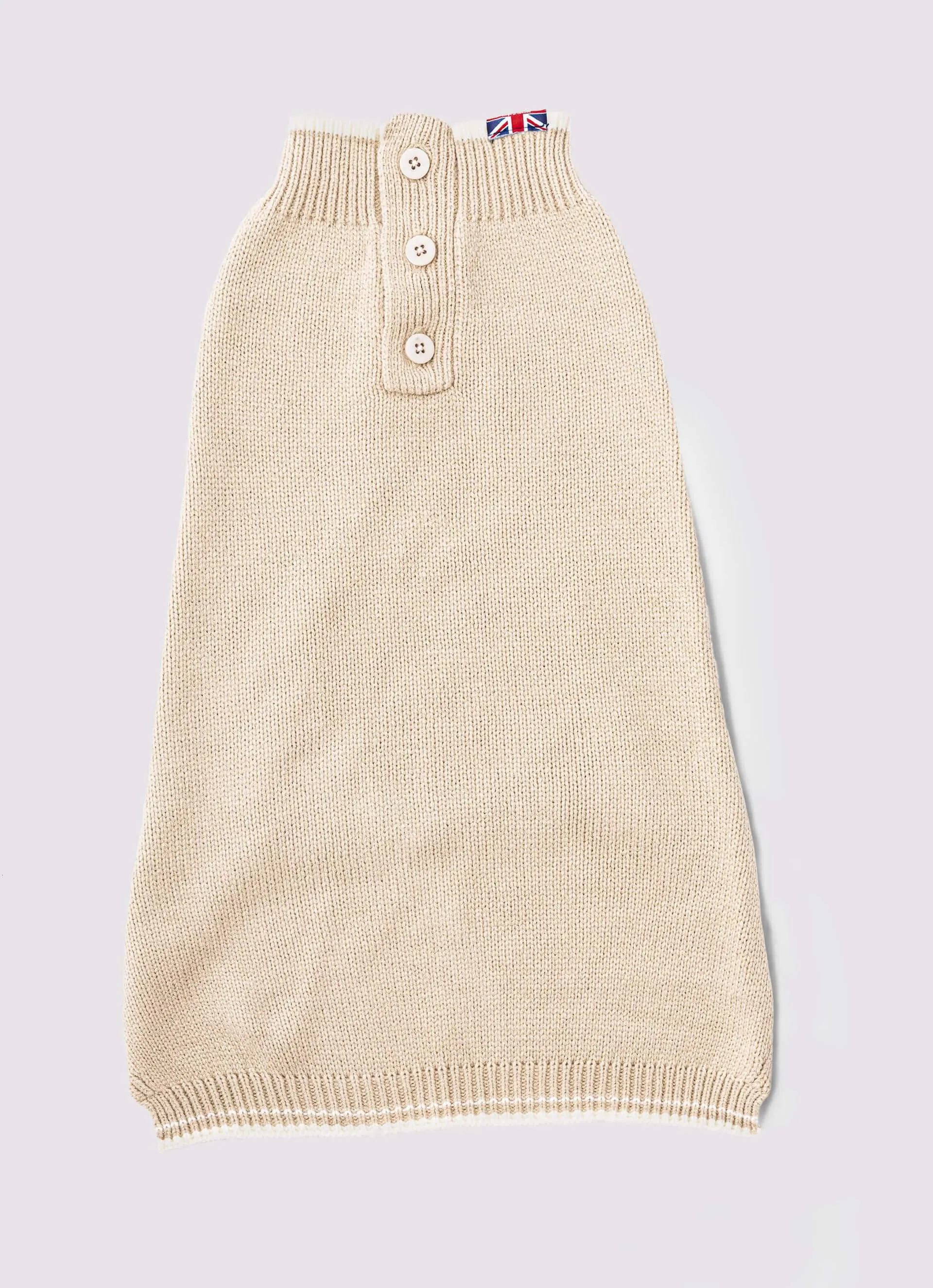 Knitted Dog Jumper - Beige