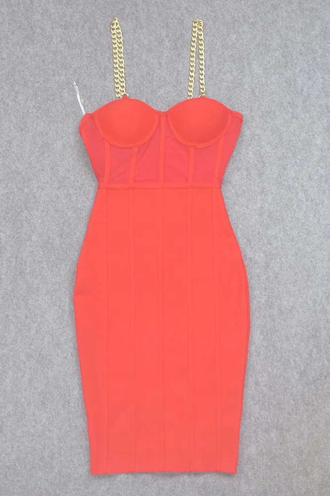 Leah Bodycon Dress - Lipstick Red