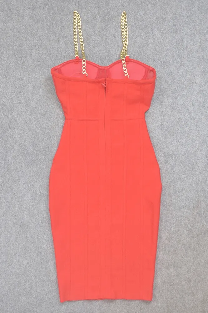 Leah Bodycon Dress - Lipstick Red