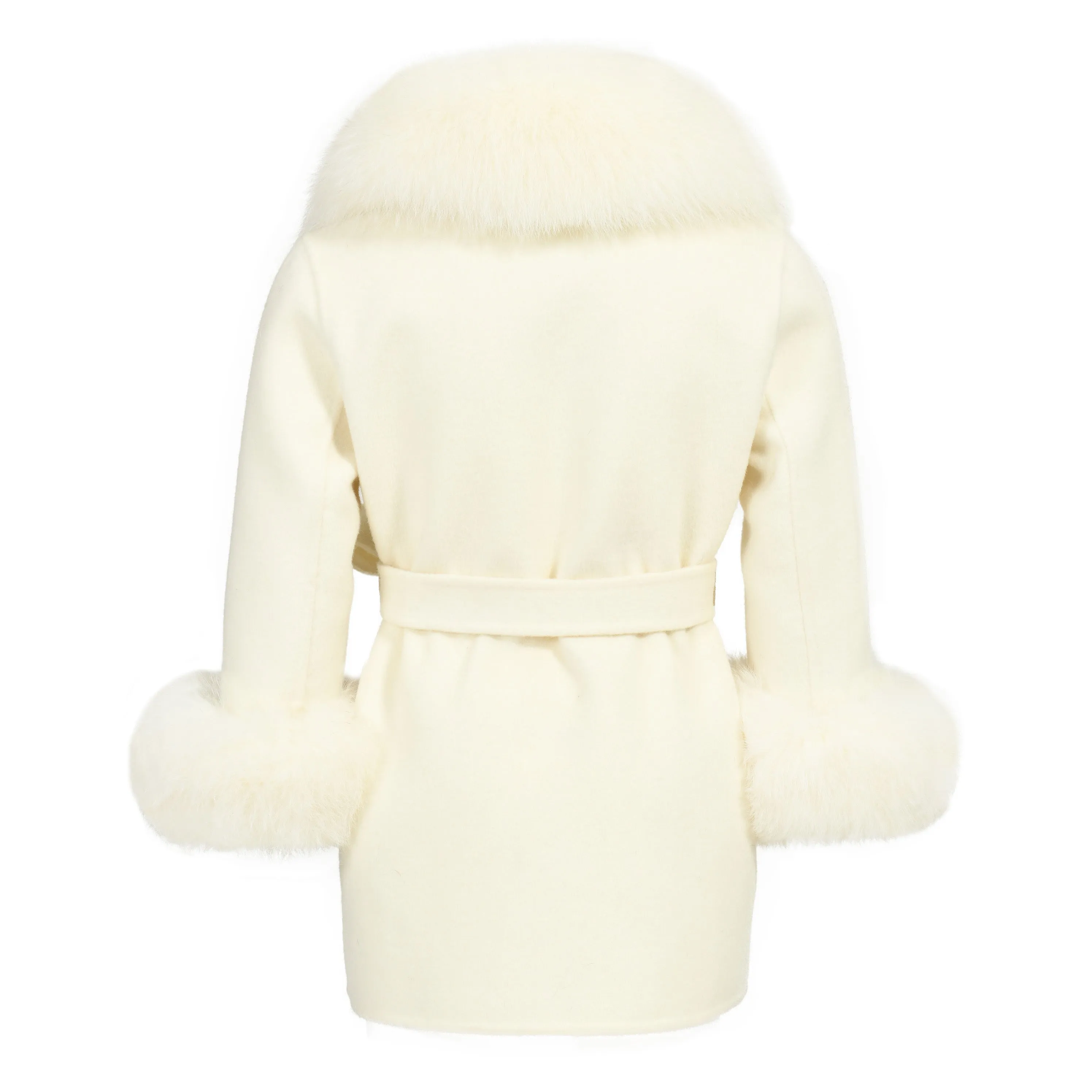 London White Cashmere Kids Coat