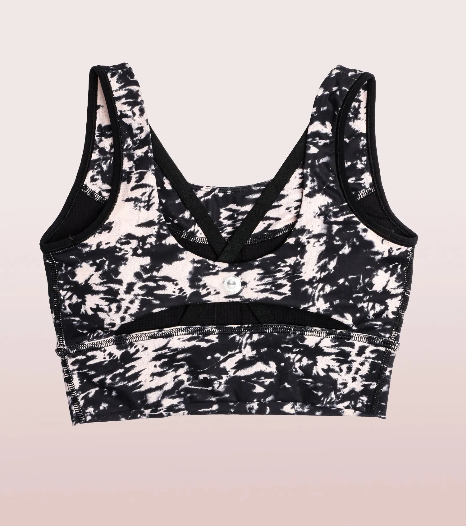 Longline Sports Bra – Printed | Scoop Neck Medium Impact Dry Fit Sports Bra