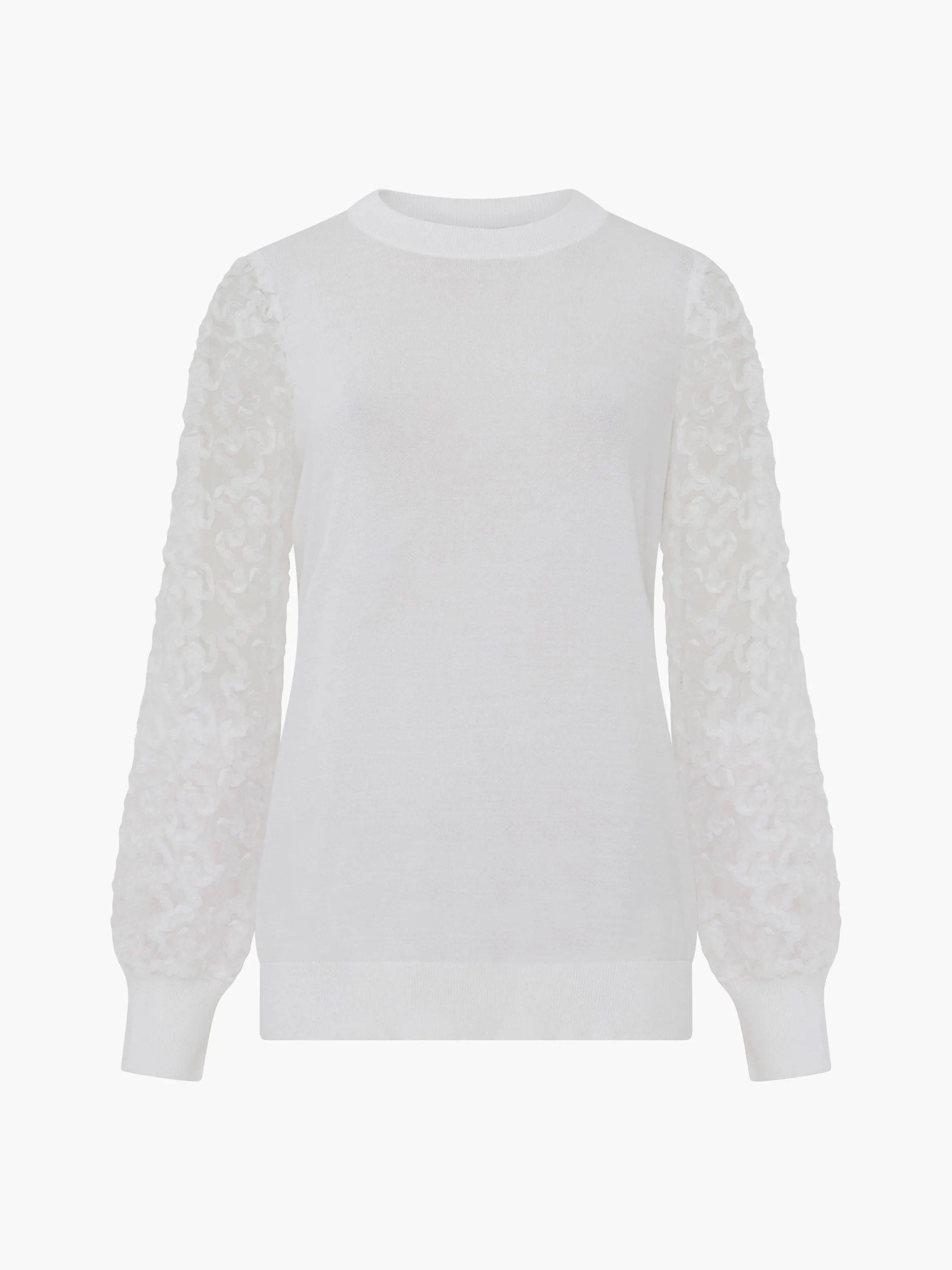 Luvy Embroidered Mesh Sleeve Jumper