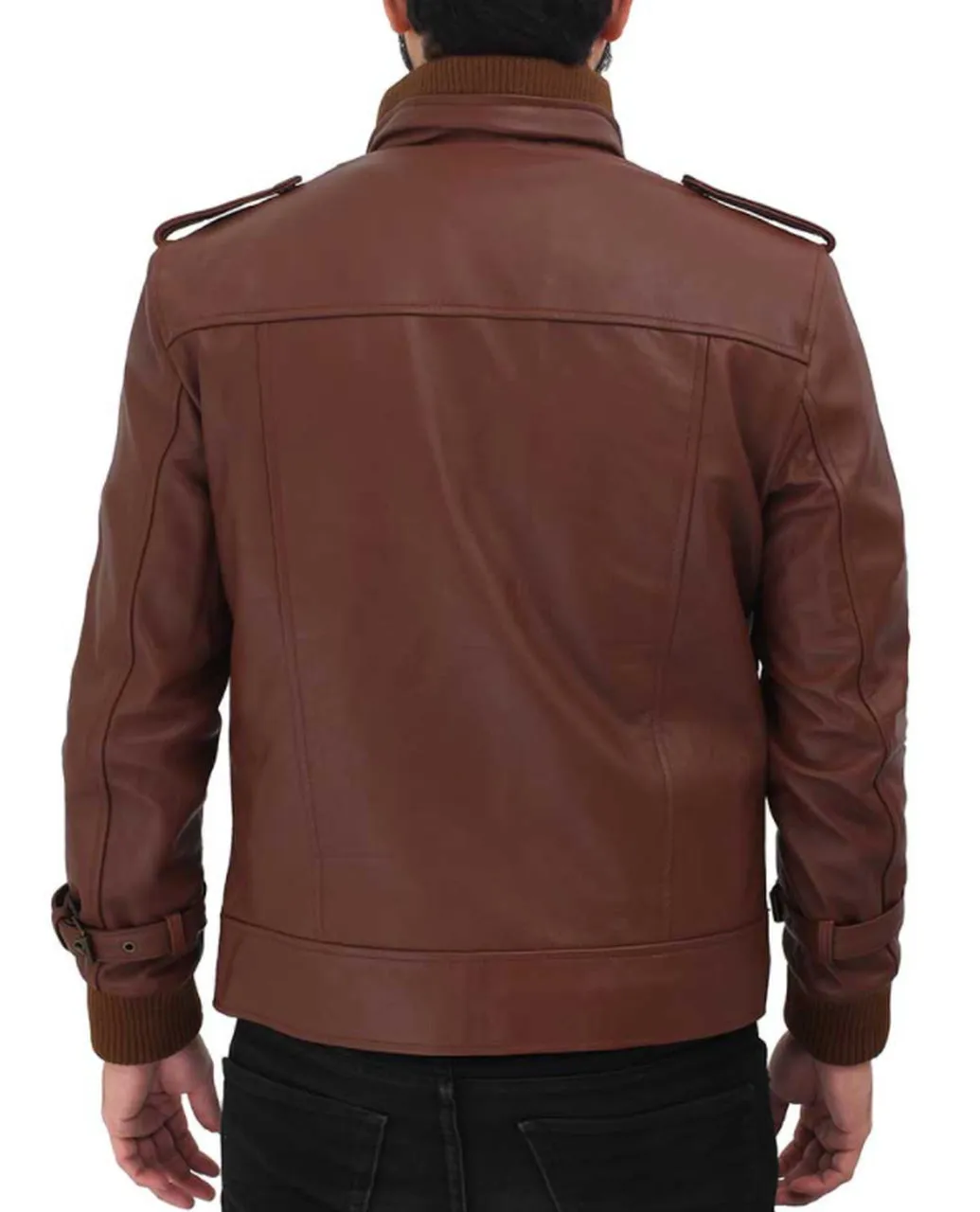 Men Slim Fit Sheep Skin Geniune leather Jacket