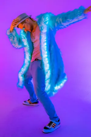 Men's LED Desert Warrior Coat in "Just The Tip-Aqua"