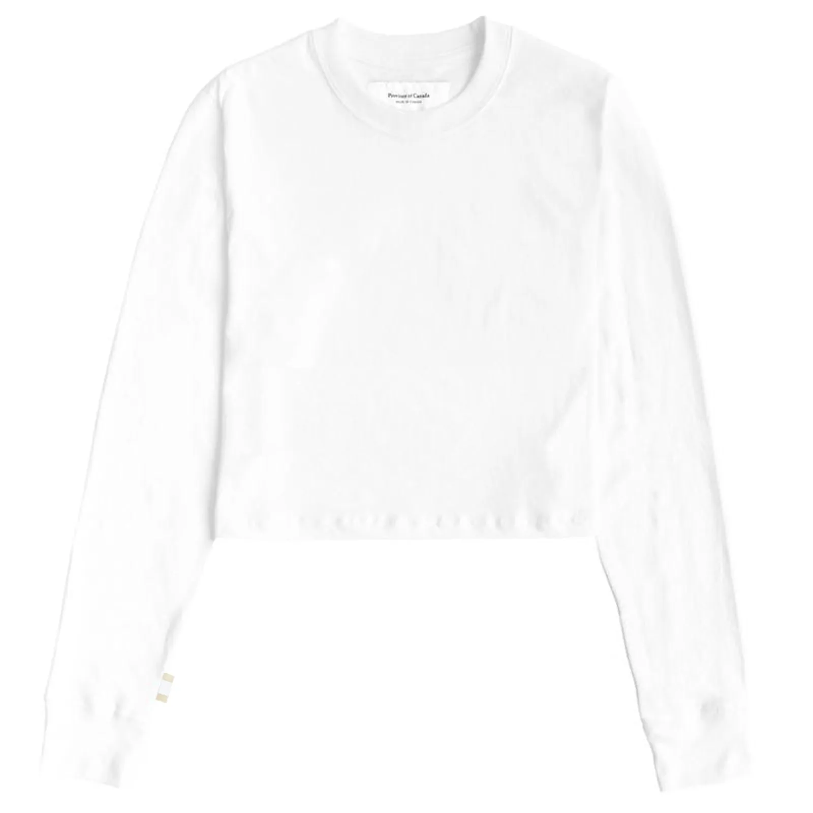 Monday Long Sleeve Crop Top White