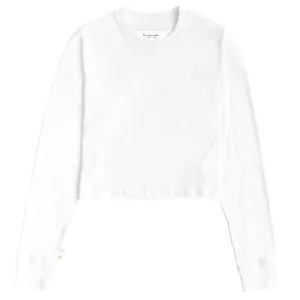 Monday Long Sleeve Crop Top White