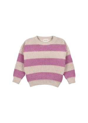 Myra Jumper Natural & Iris Lilac Stripes