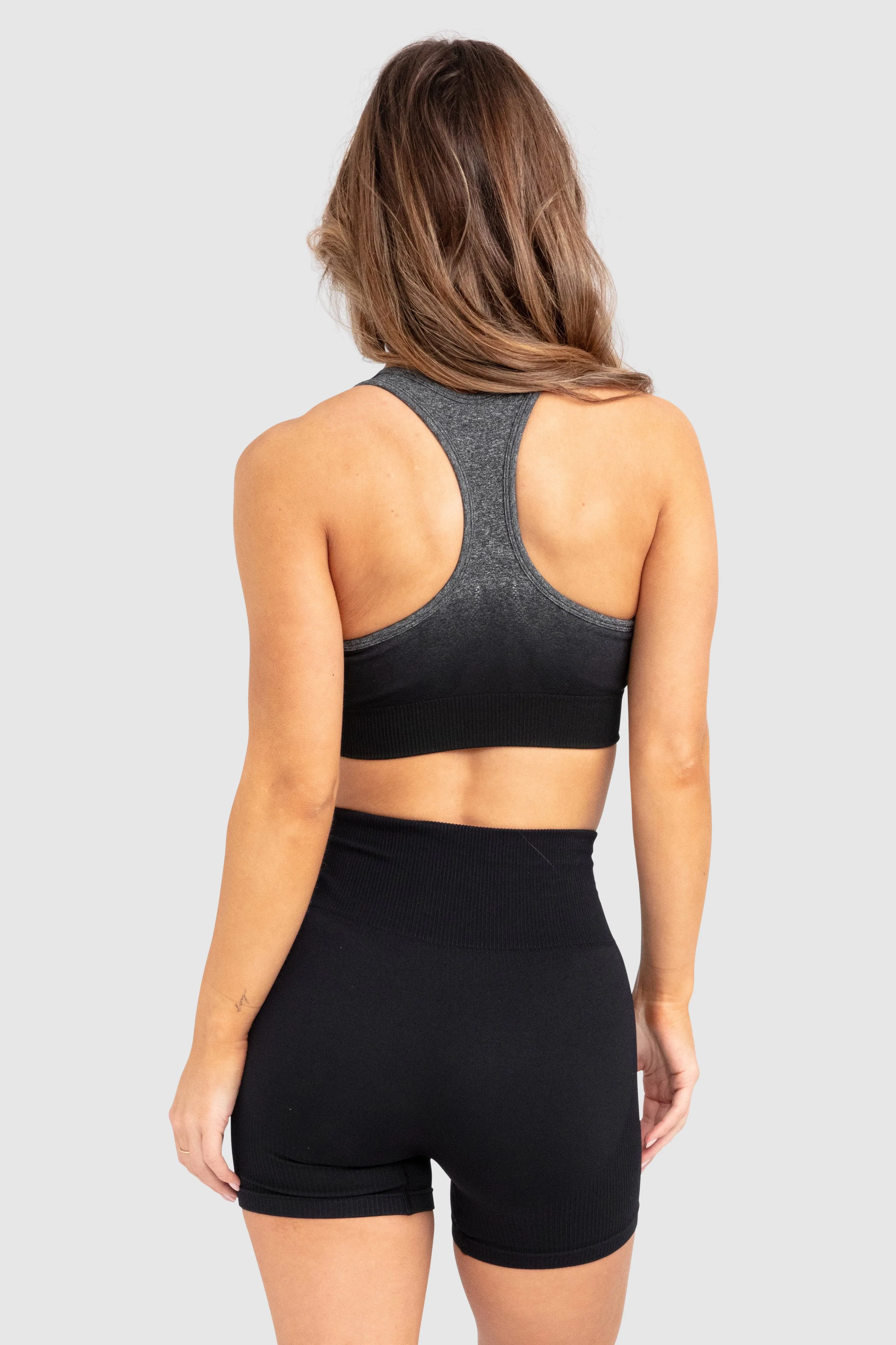 Ombre Seamless Crop - Black