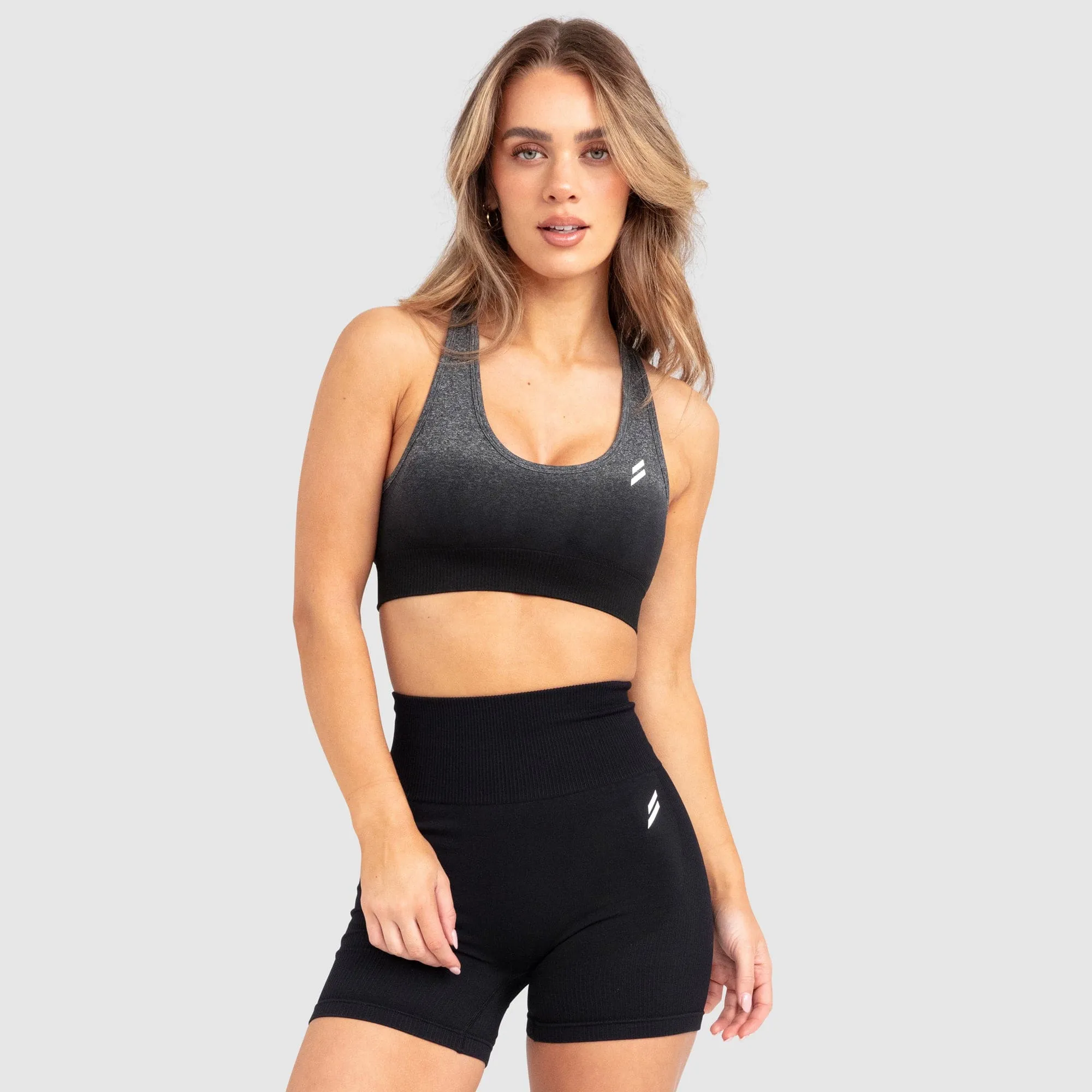 Ombre Seamless Crop - Black