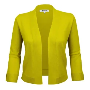 Open Front Cropped Bolero Shrug Cardigan