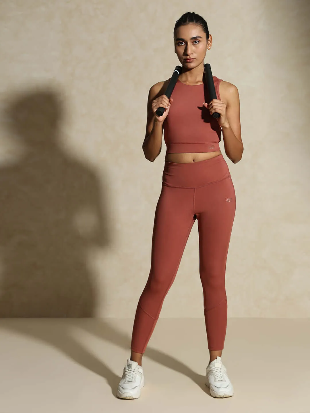 Padded Cross Back Crop Top Marsala