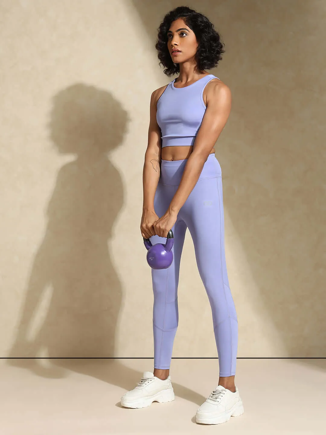 Padded Cross Back Crop Top Periwinkle