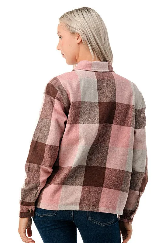 Pink Plaid Shacket