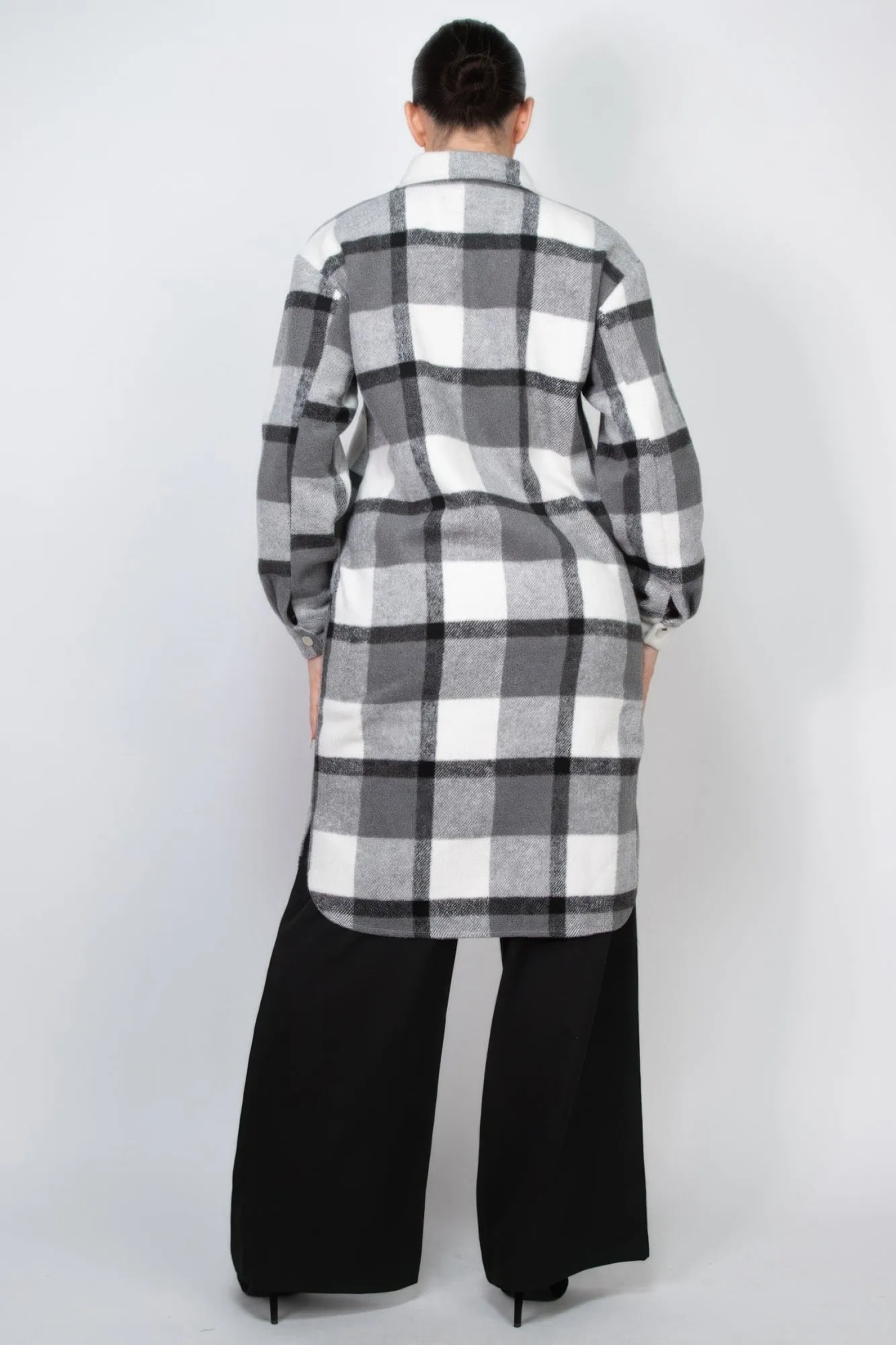 Plaid Buttoned Shacket Coat | 3 COLORS