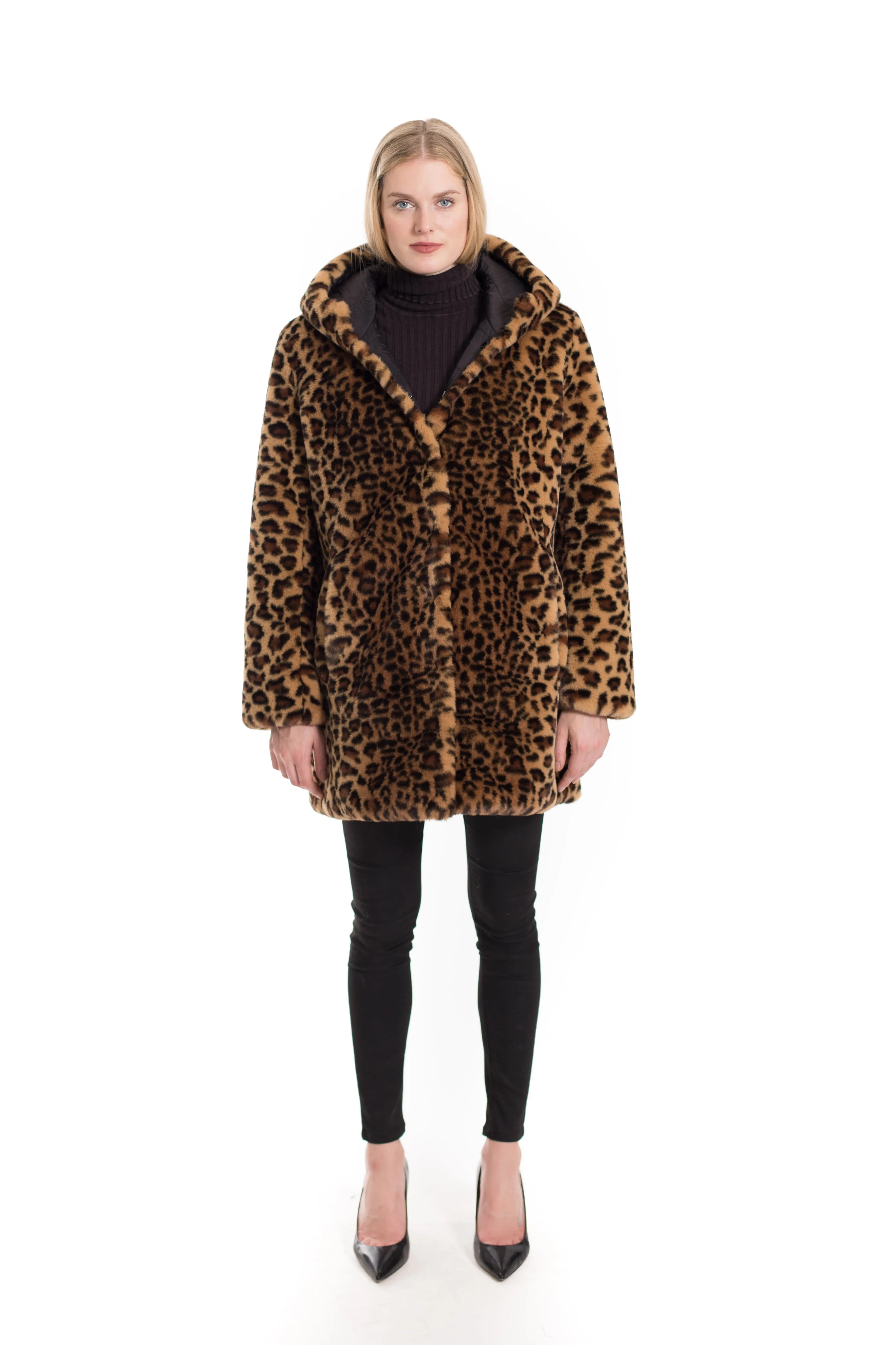 Reversible Faux Fur Coat