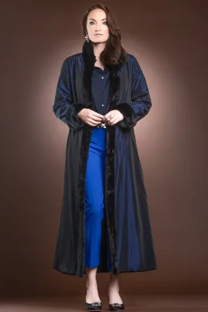 Reversible Sheared and Long Haired Mink Fur Coat