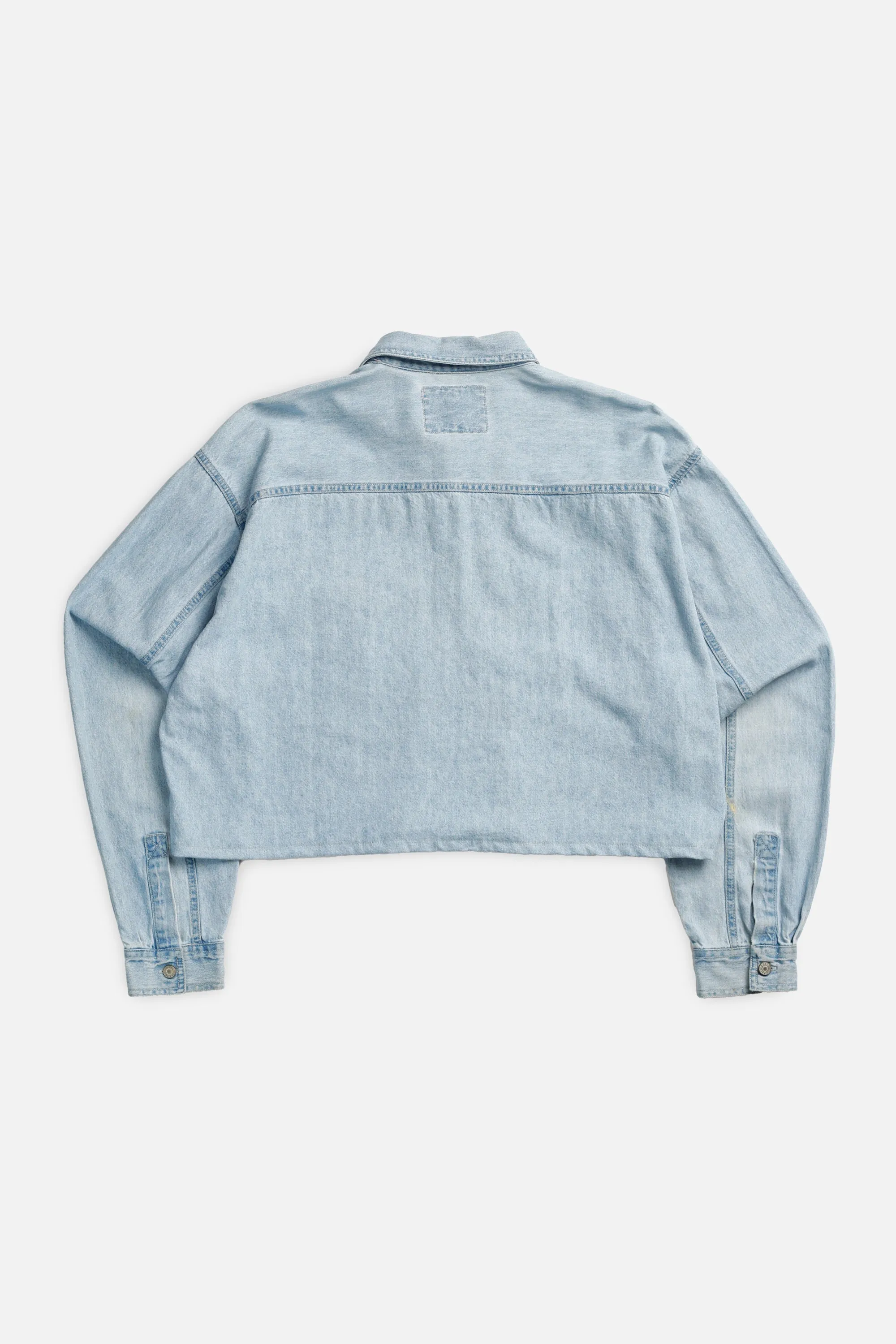 Rework Chambray Waist Crop - L