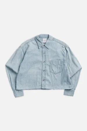 Rework Chambray Waist Crop - S