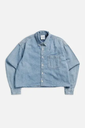 Rework Chambray Waist Crop - S