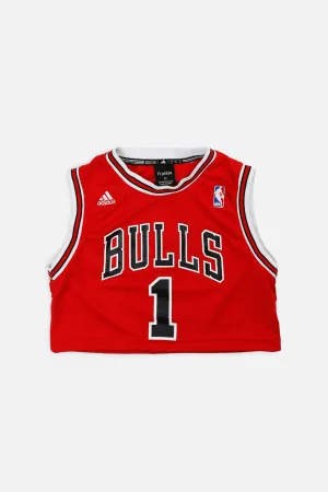 Rework Chicago Bulls NBA Crop Jersey - XS