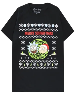 Rick And Morty Merry Schwiftmas Men's Christmas T-Shirt