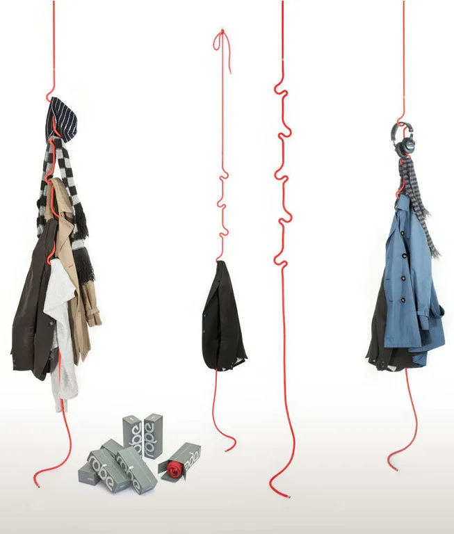 Roberope Coat Rack, Red