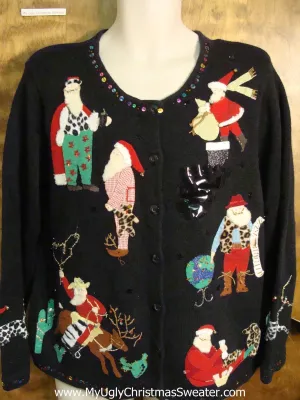 Rodeo Santas Ugly Christmas Sweater