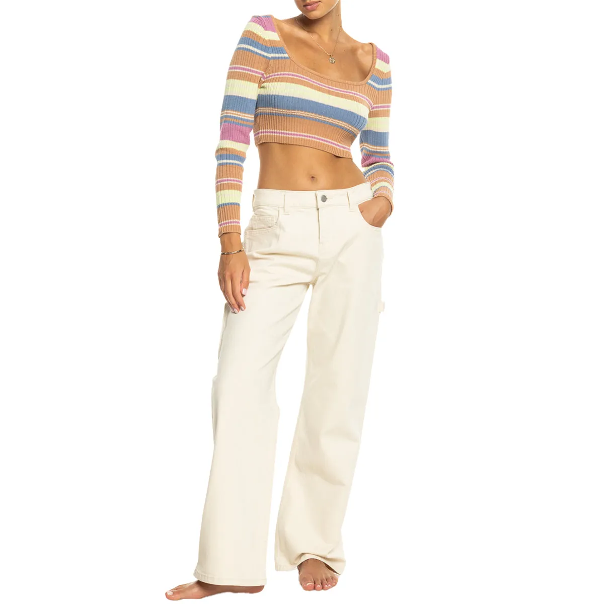 Roxy Women's Sunshine Day Crop Top Sweater