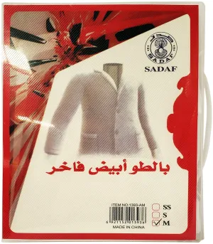 SADAF WHITE COAT ADULT M PVC BOX. PD-98