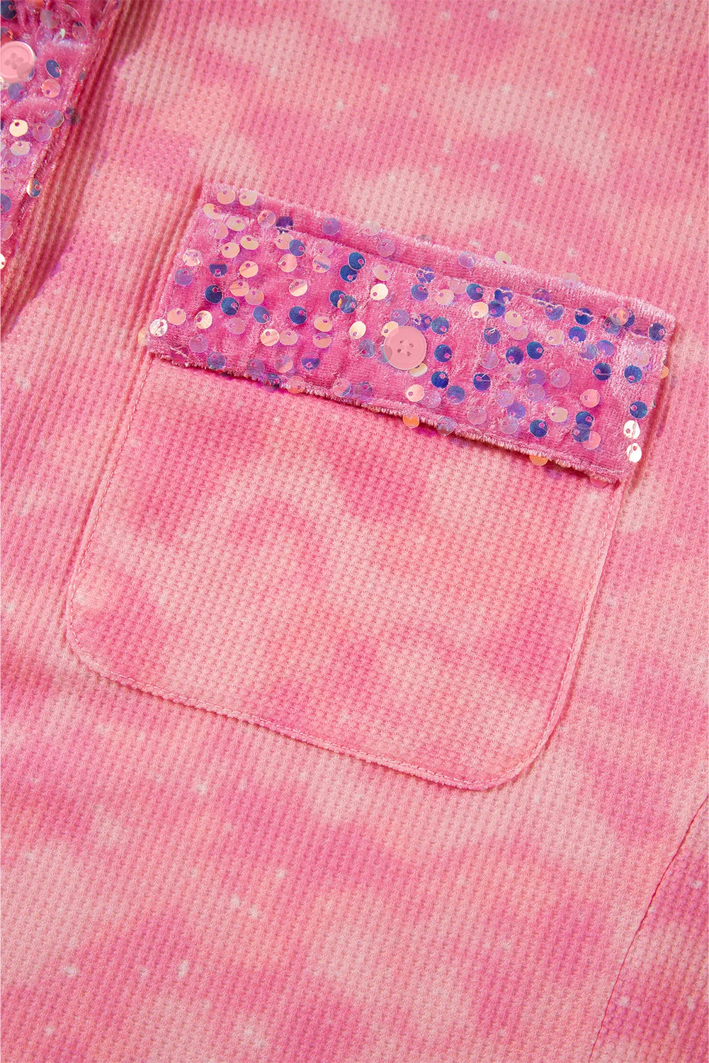 Sassy Shades Of Pink Sequin Shacket