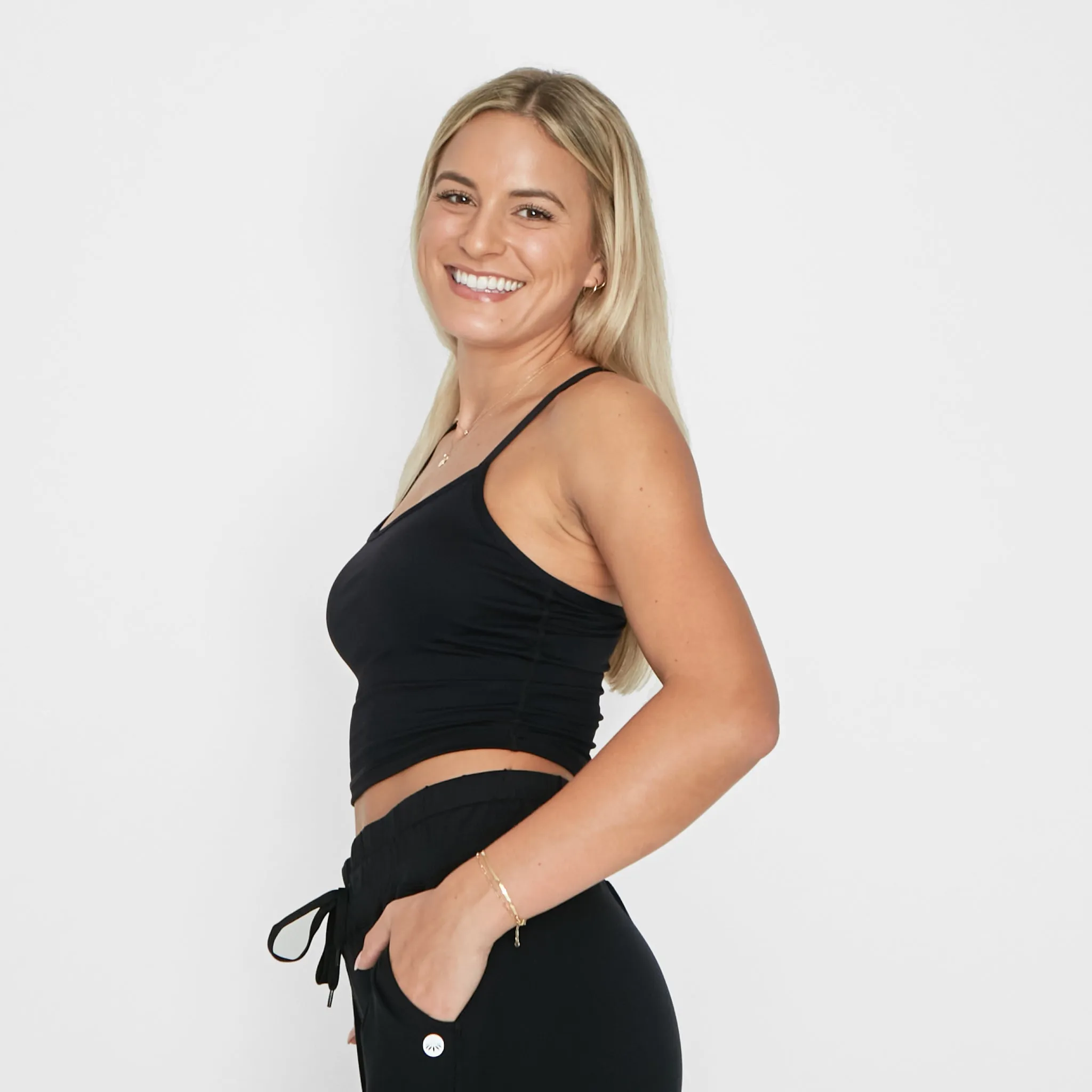 Sculpt Ava Crop Top - Black