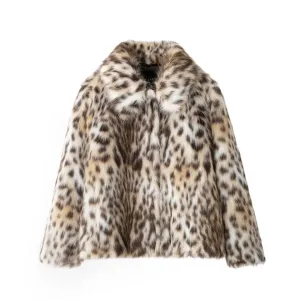 Selena Faux Fur Leopard Coat