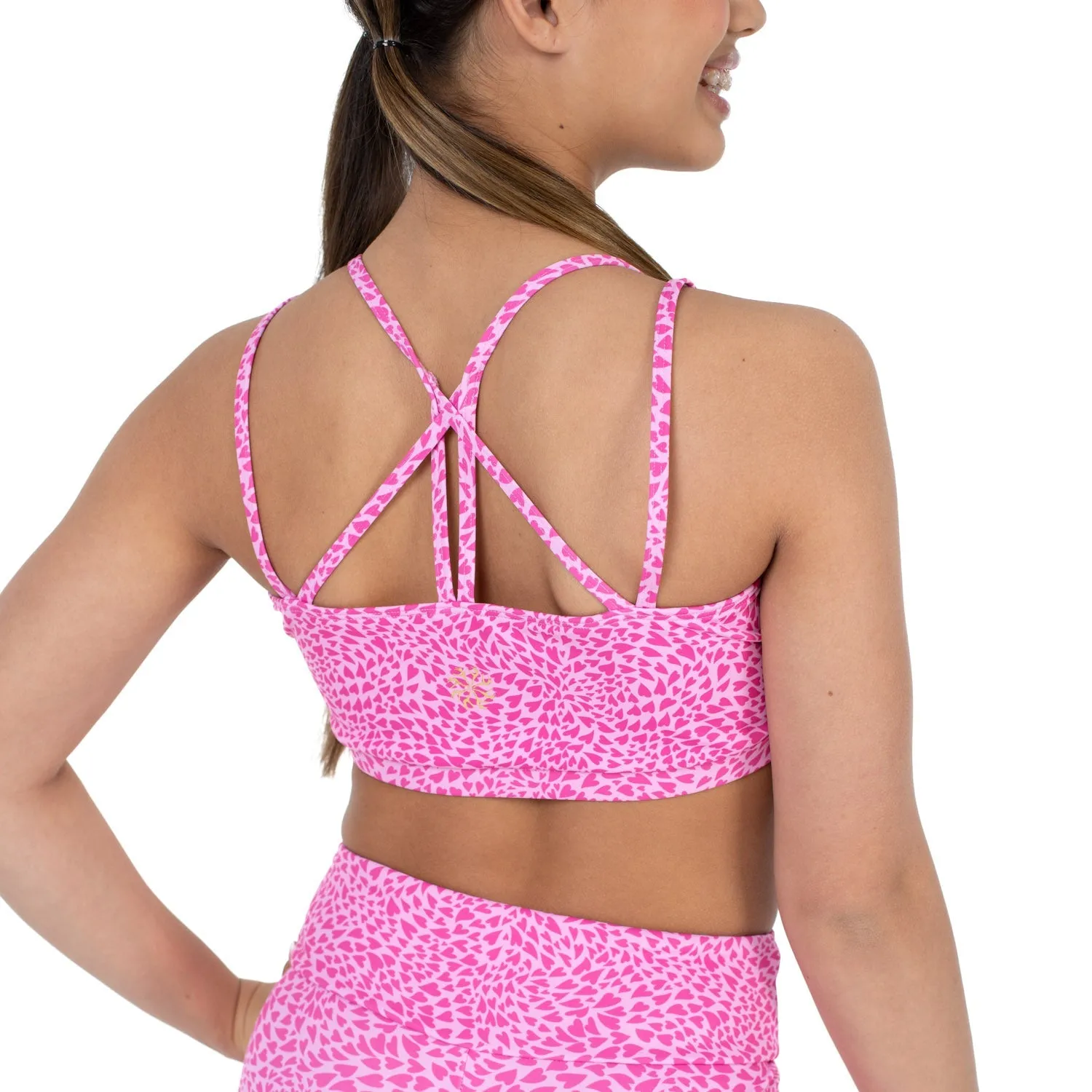 Sierra: Bra Crop in Love It Print