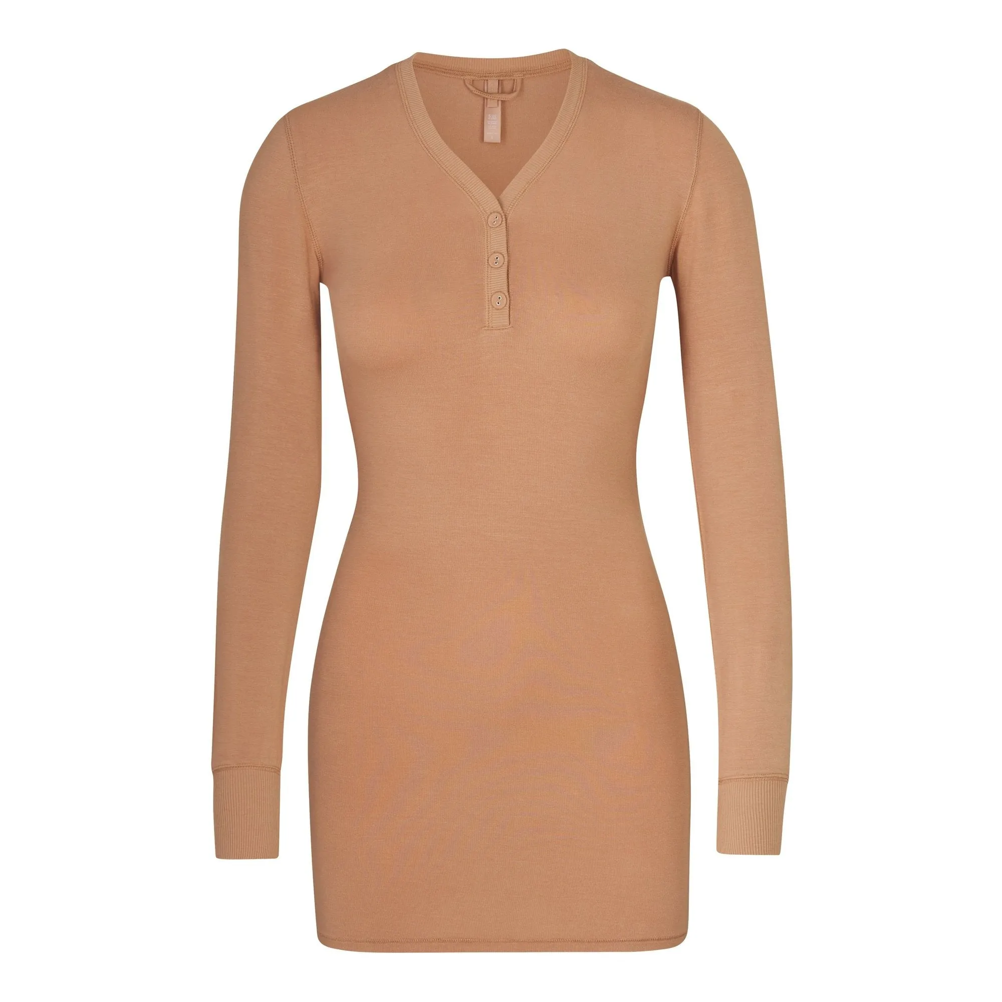 SLEEP HENLEY DRESS | OCHRE