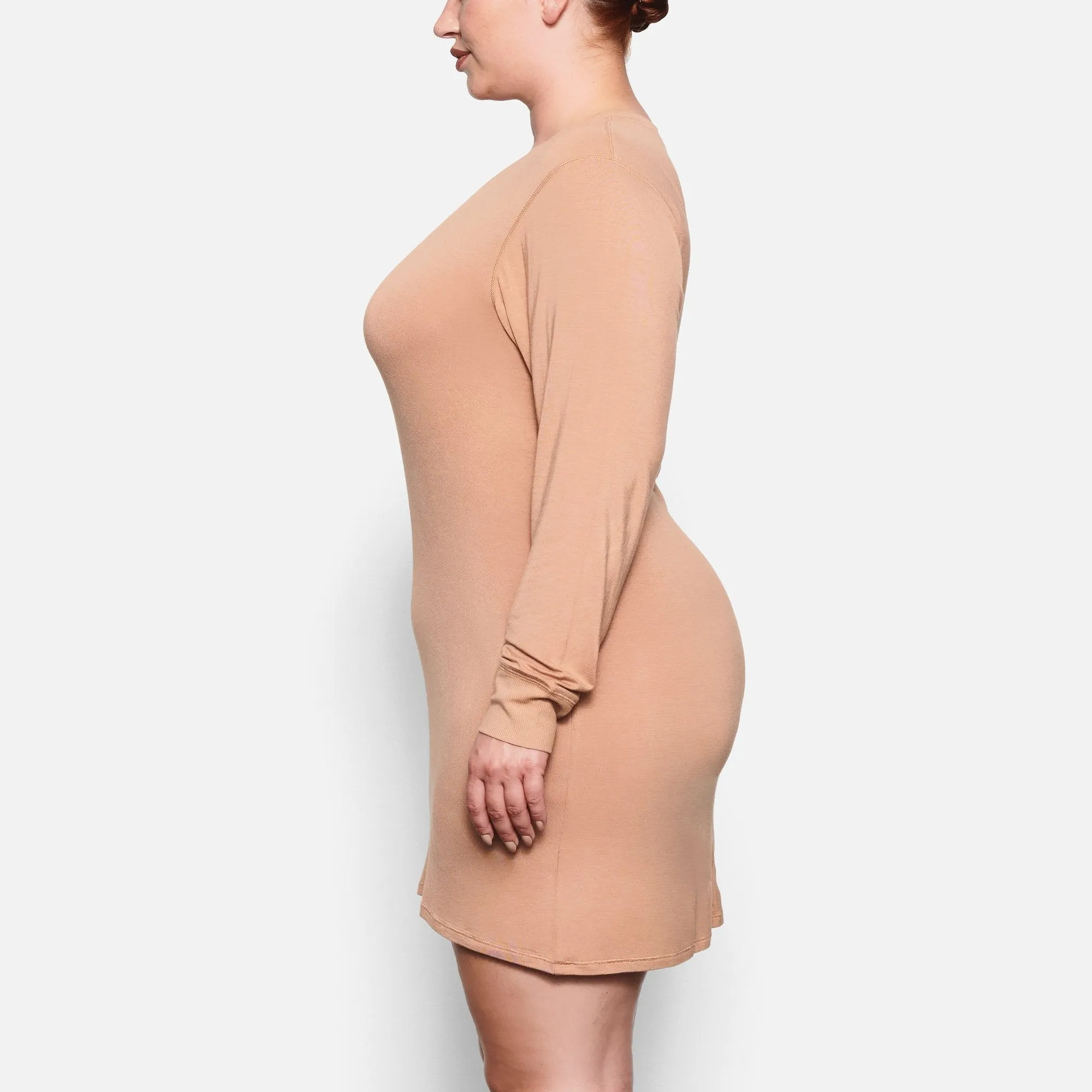 SLEEP HENLEY DRESS | OCHRE