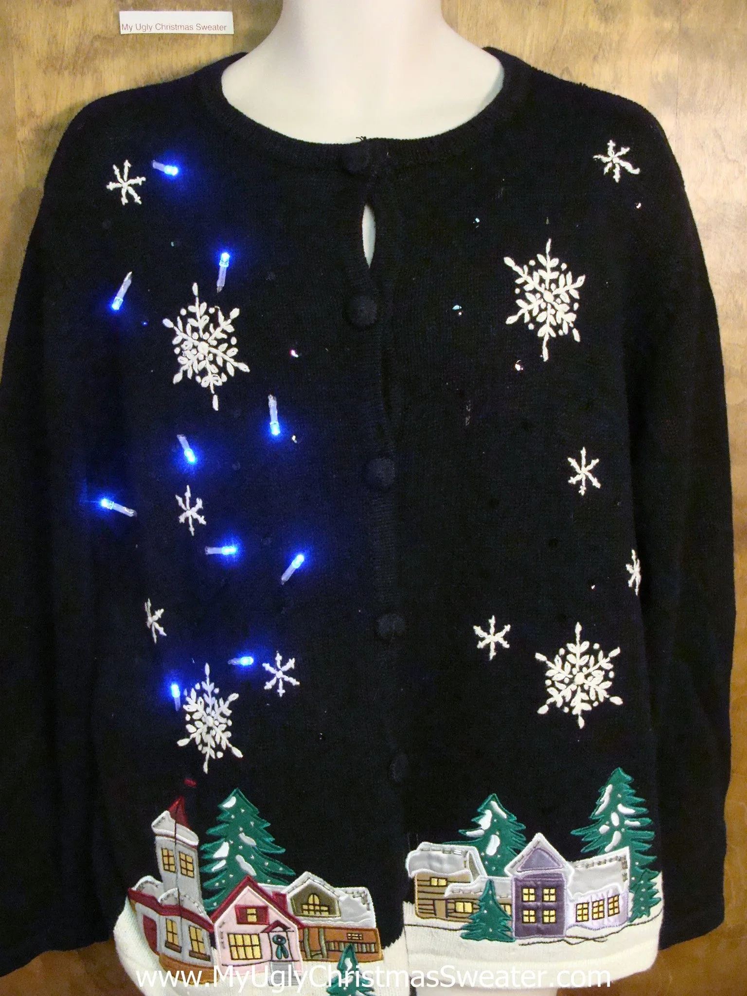 Sleepy Town Light Up Ugly Xmas Sweater