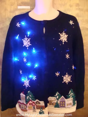 Sleepy Town Light Up Ugly Xmas Sweater