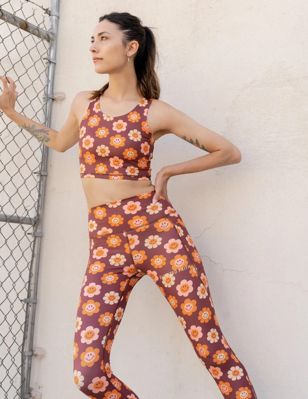 Smiley Flower Bra Tank