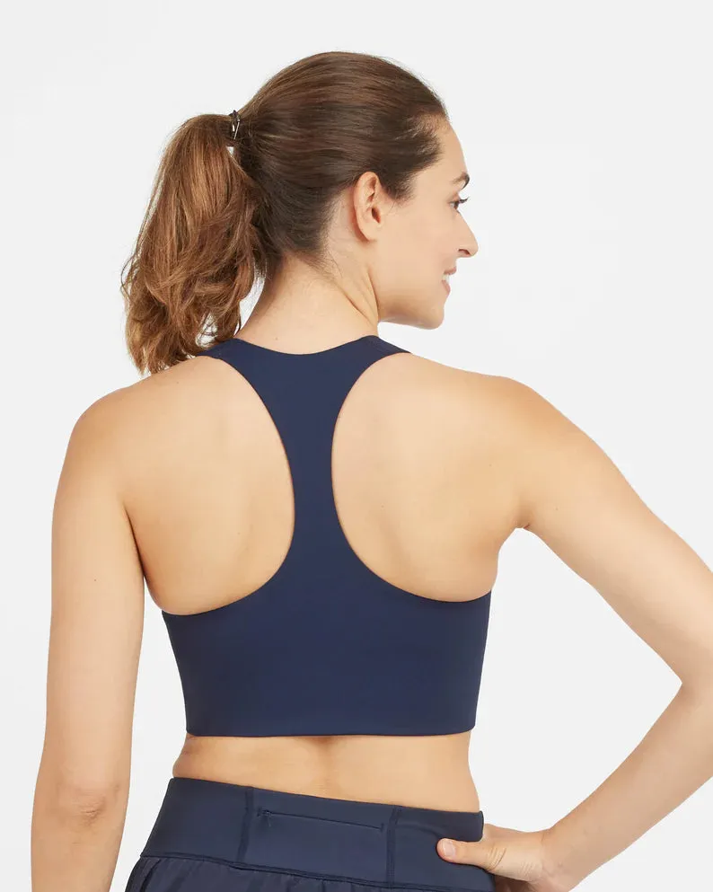 Spanx Longline Medium Impact Sports Bra - Midnight Navy