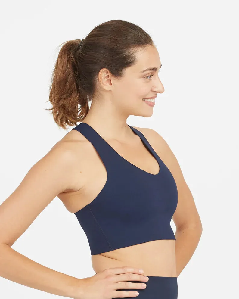 Spanx Longline Medium Impact Sports Bra - Midnight Navy