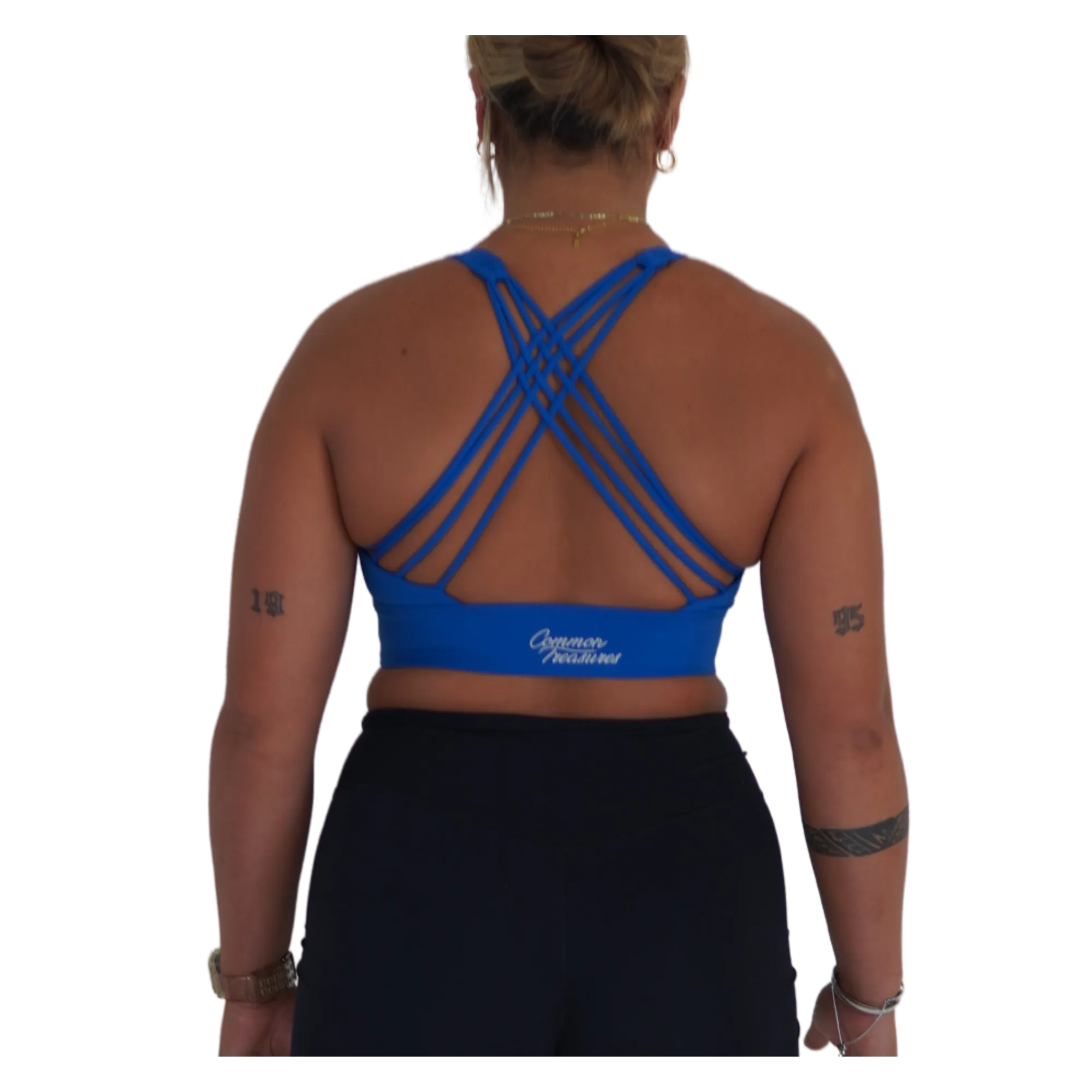 Strappy Crop Sports Bra - Royal Blue