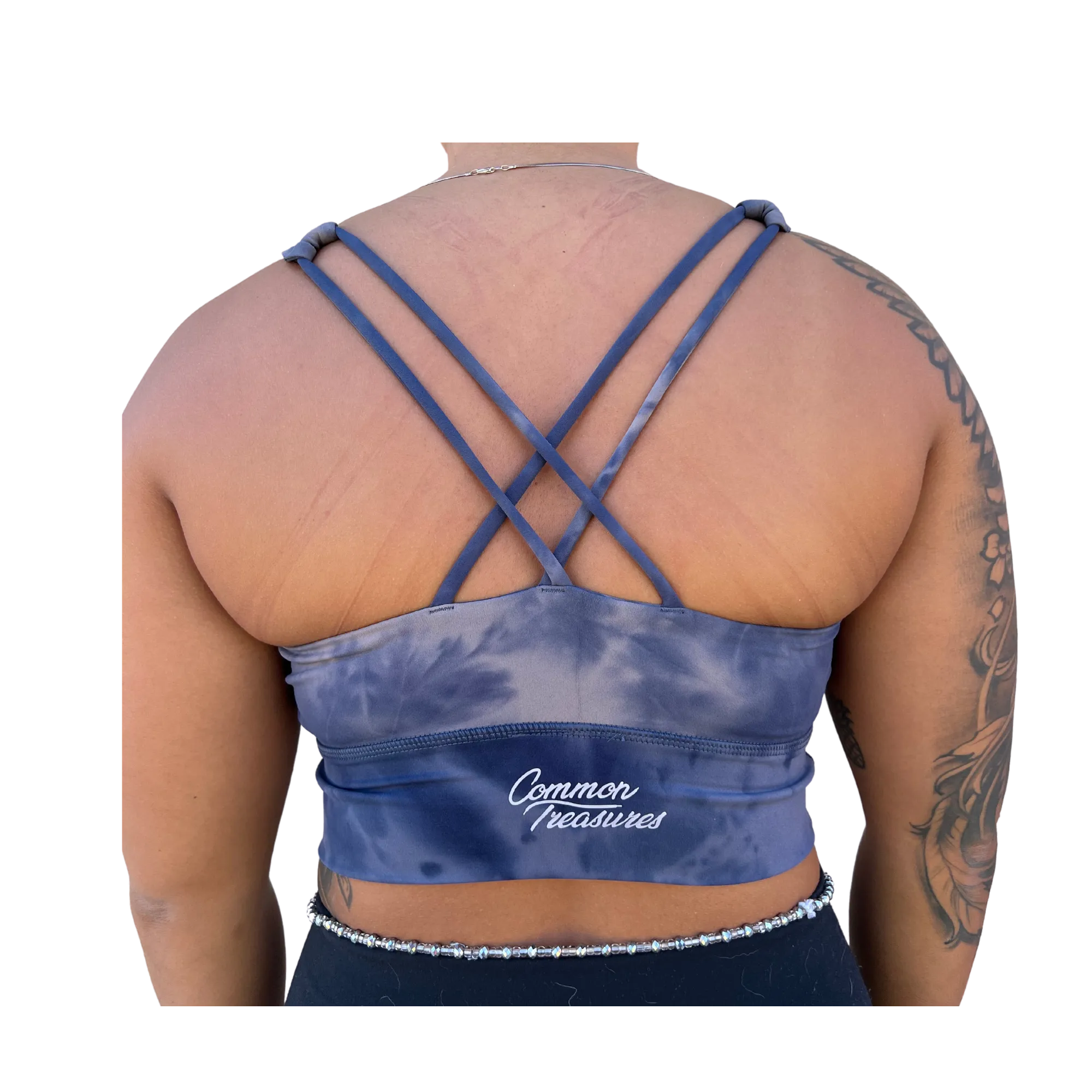 Strappy Crop Sports Bra - Summer Storm