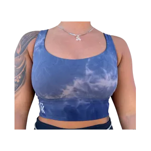 Strappy Crop Sports Bra - Summer Storm