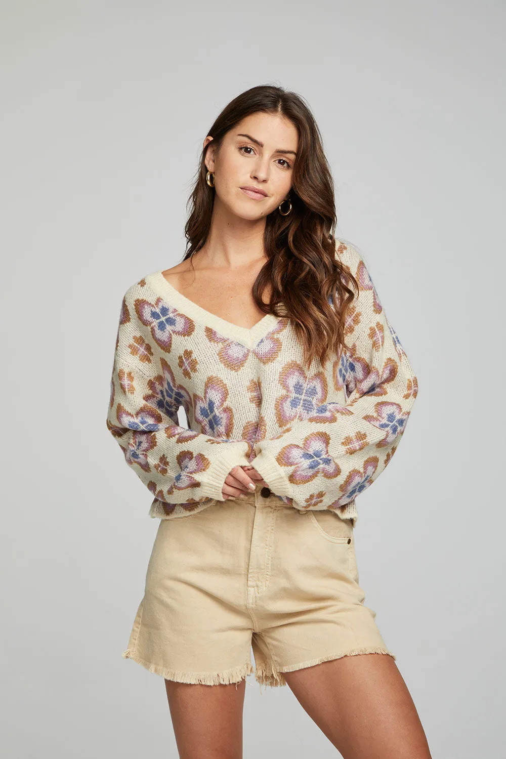 Sunday Crop Pullover - Gardenia