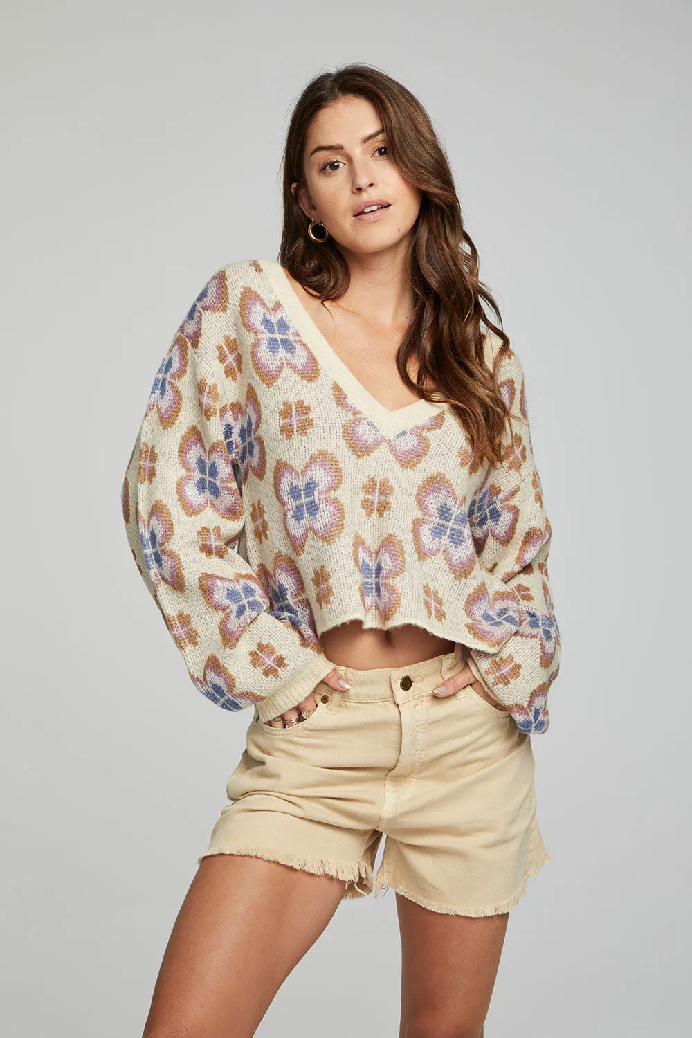 Sunday Crop Pullover - Gardenia