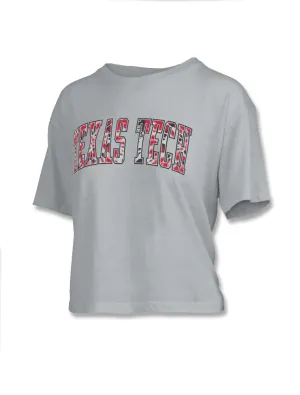 Texas Tech Press Box "Campus Tie-Dye" Knobi Crop Top