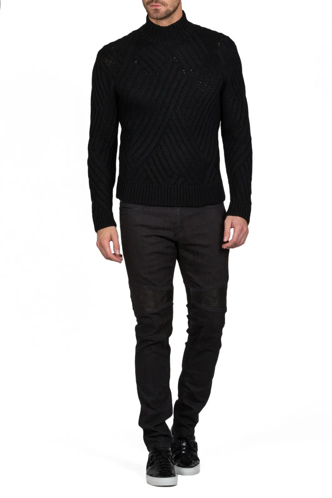 Textured Roll Neck Jumper