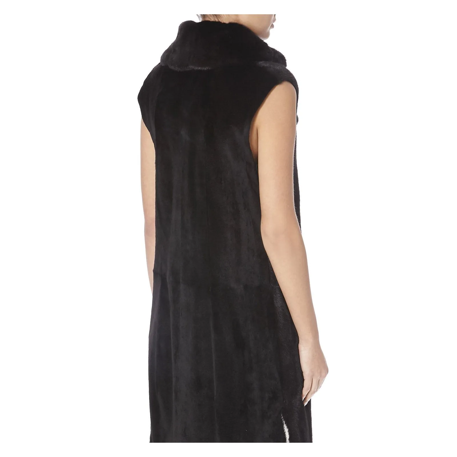 TWIX LONG BLACK MINK SLEEVELESS FUR