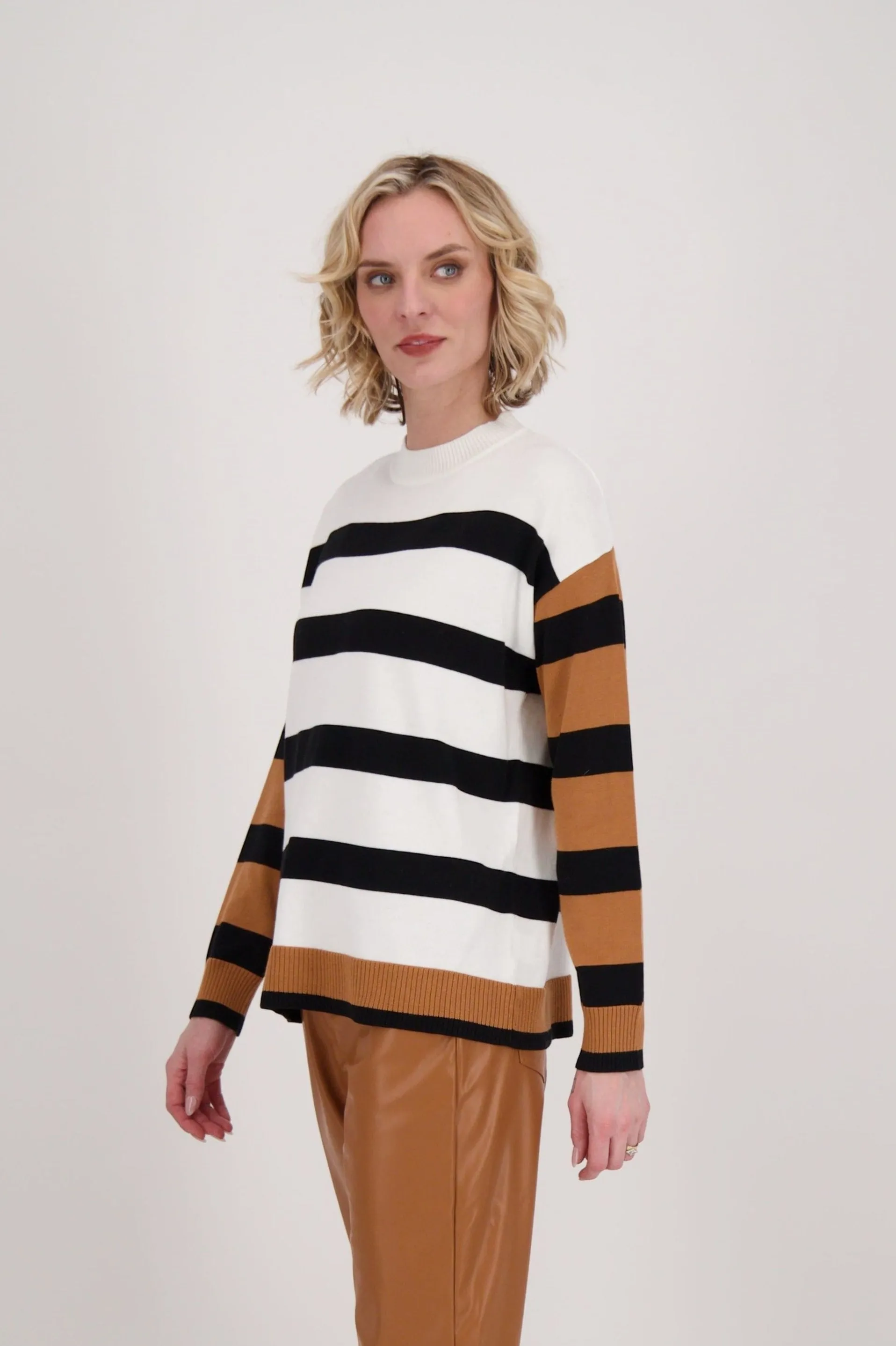 Two Tone Stripe Sweater