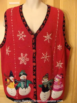 Ugly Christmas Sweater Vest Wms Mens XXXL